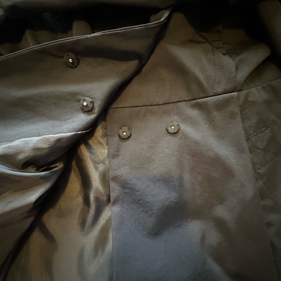 Express Women's Charcoal Double-Breasted Trench Coat - Picture 5 of 13